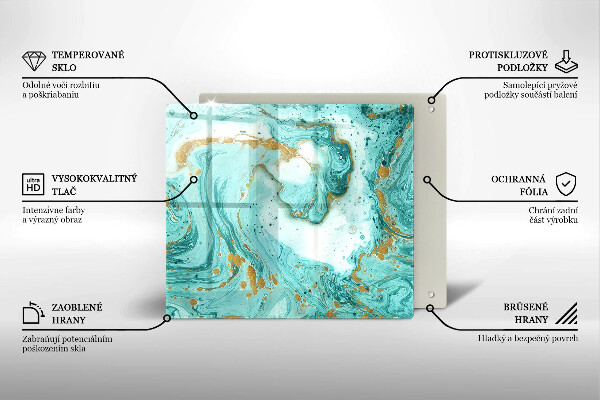 Protection plaque induction Abstraction bleue