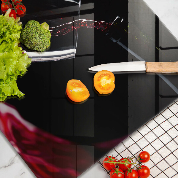 Cache plaque de cuisson Un verre de vin rouge