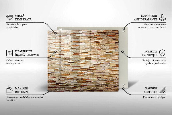 Cache plaque de cuisson Texture des pierres décoratives