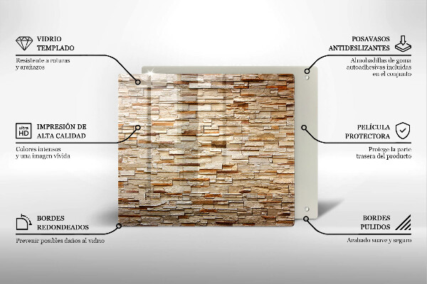 Cache plaque de cuisson Texture des pierres décoratives