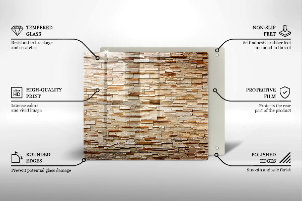 Cache plaque de cuisson Texture des pierres décoratives