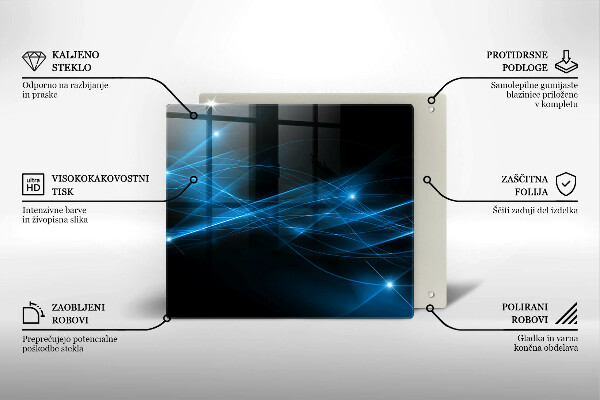 Cache plaque de cuisson Fumée bleue abstraite