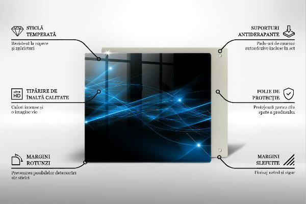 Cache plaque de cuisson Fumée bleue abstraite