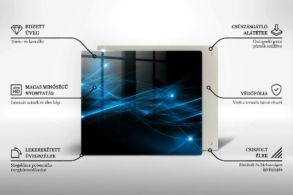 Cache plaque de cuisson Fumée bleue abstraite