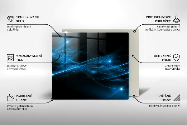 Cache plaque de cuisson Fumée bleue abstraite