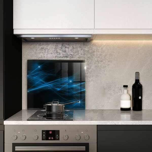 Cache plaque de cuisson Fumée bleue abstraite