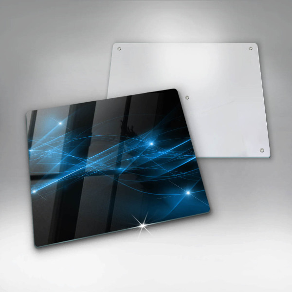 Cache plaque de cuisson Fumée bleue abstraite