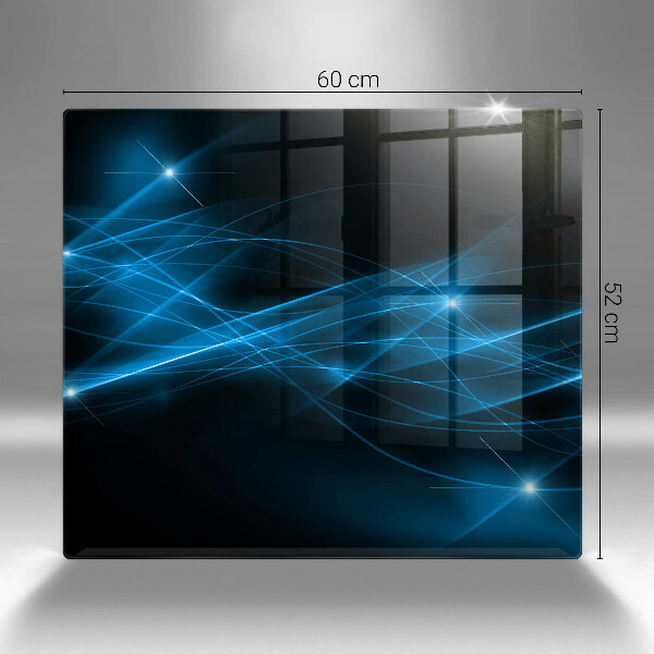 Cache plaque de cuisson Fumée bleue abstraite