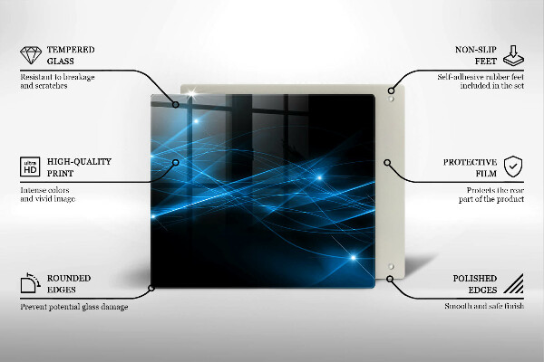 Cache plaque de cuisson Fumée bleue abstraite