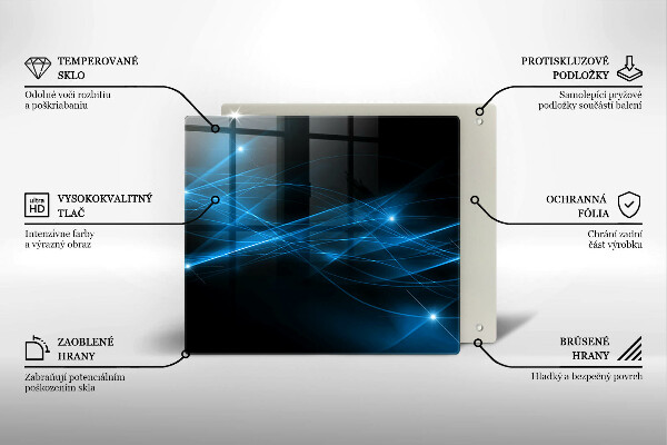 Cache plaque de cuisson Fumée bleue abstraite