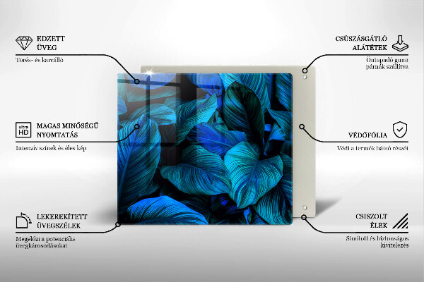 Cache plaque de cuisson Feuilles de végétation de la jungle