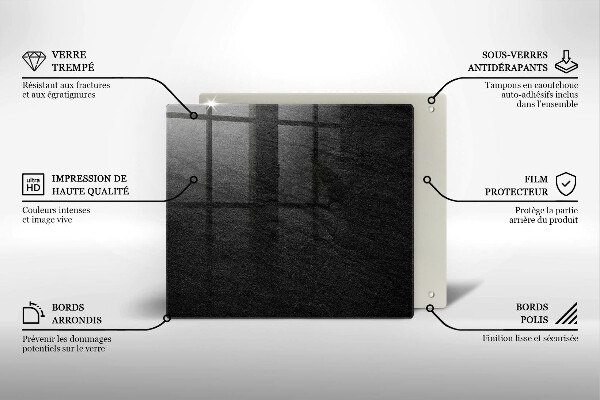Protection plaque induction texture de roche