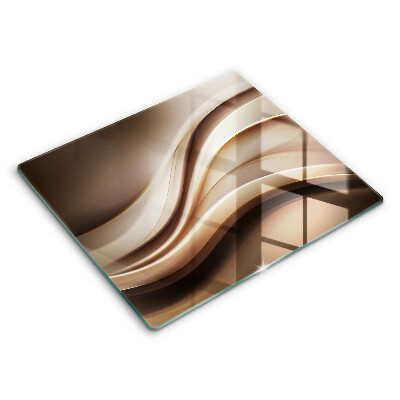 Cache plaque de cuisson Lignes douces d'abstraction