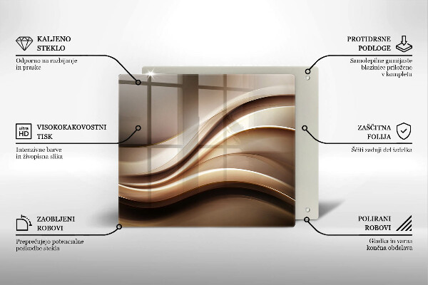 Cache plaque de cuisson Lignes douces d'abstraction