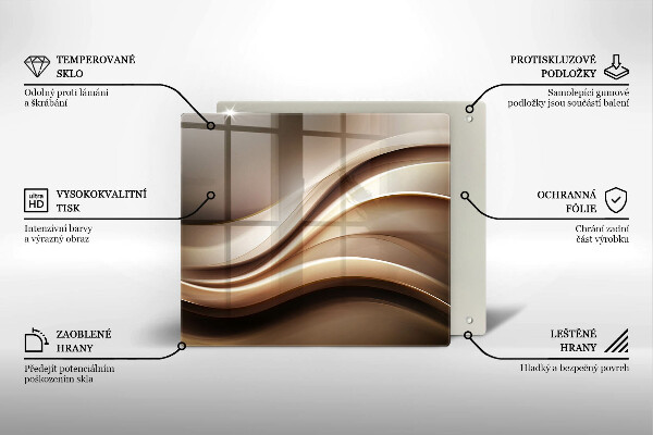 Cache plaque de cuisson Lignes douces d'abstraction