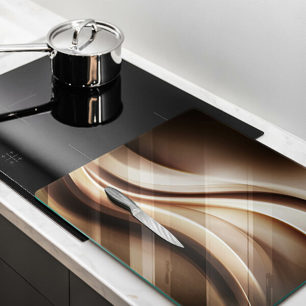 Cache plaque de cuisson Lignes douces d'abstraction