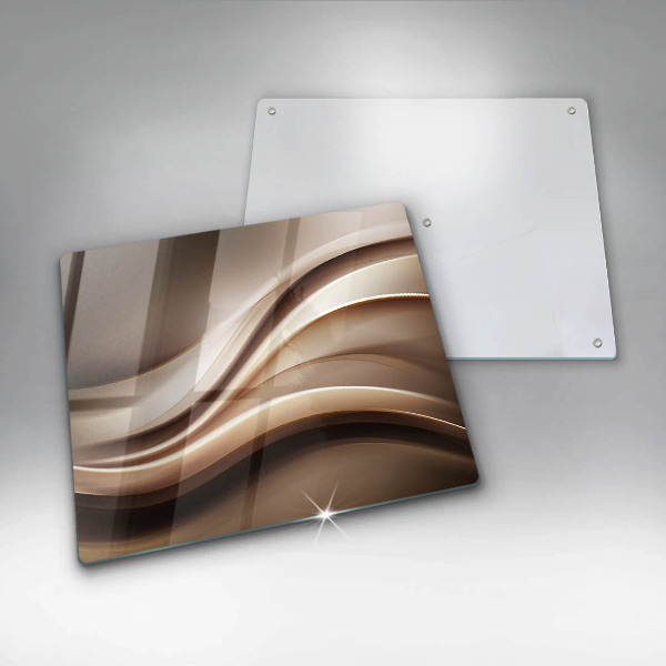 Cache plaque de cuisson Lignes douces d'abstraction