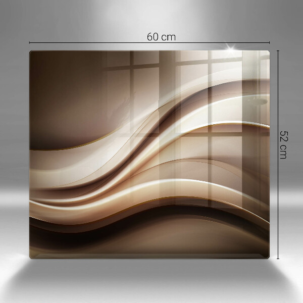 Cache plaque de cuisson Lignes douces d'abstraction