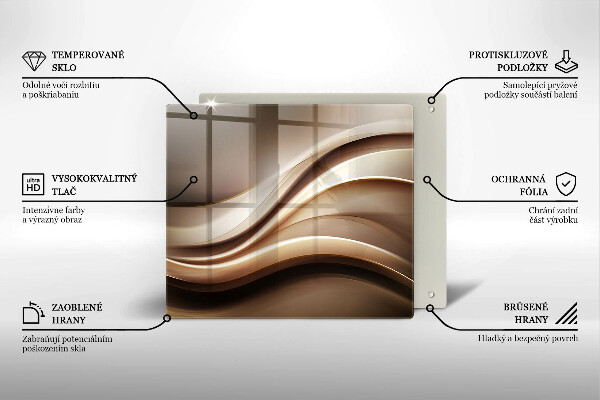 Cache plaque de cuisson Lignes douces d'abstraction