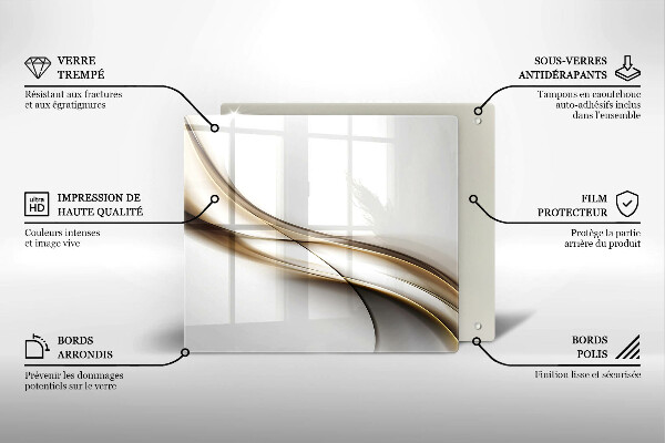 Cache plaque de cuisson Abstraction de lignes douces