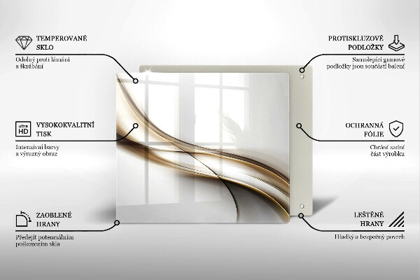 Cache plaque de cuisson Abstraction de lignes douces