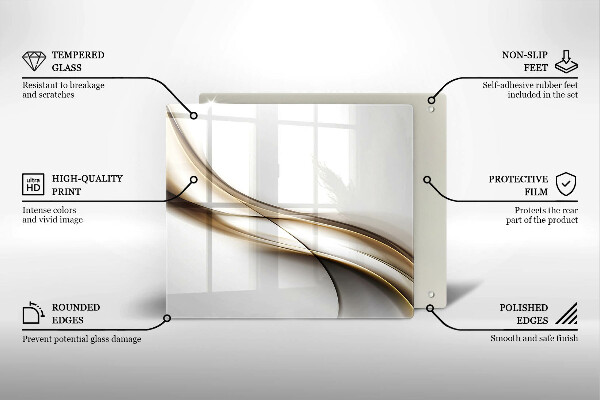 Cache plaque de cuisson Abstraction de lignes douces