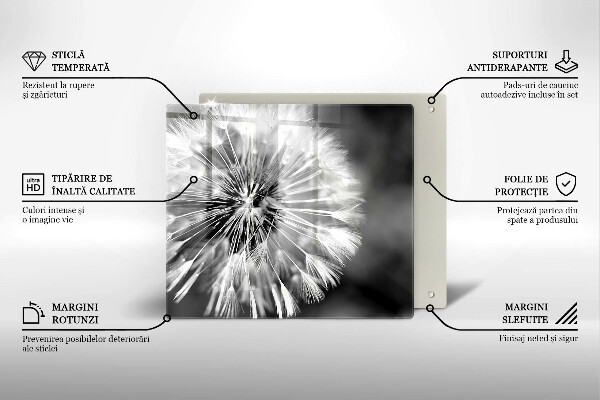 Cache plaque de cuisson Un pissenlit délicat