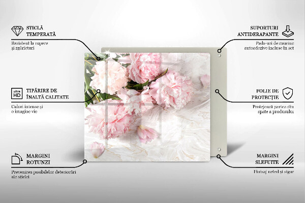 Cache plaque de cuisson Fleurs de roses délicates