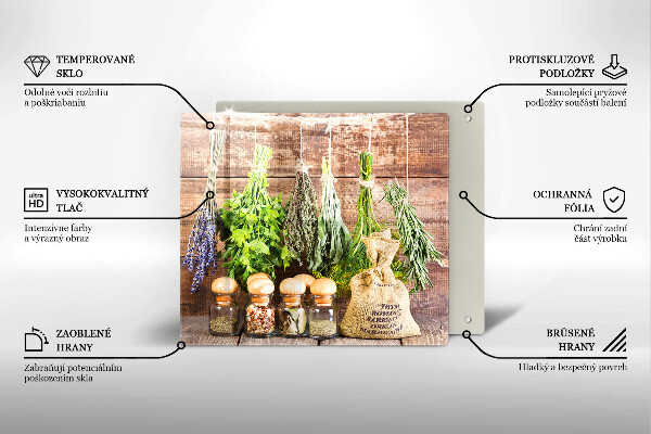 Cache plaque de cuisson Herbes épices et bois