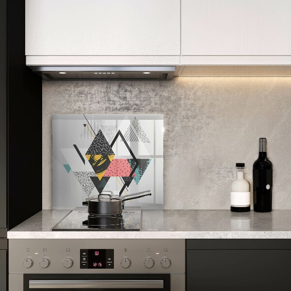 Cache plaque de cuisson Triangles abstraits