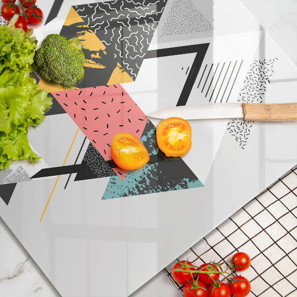 Cache plaque de cuisson Triangles abstraits