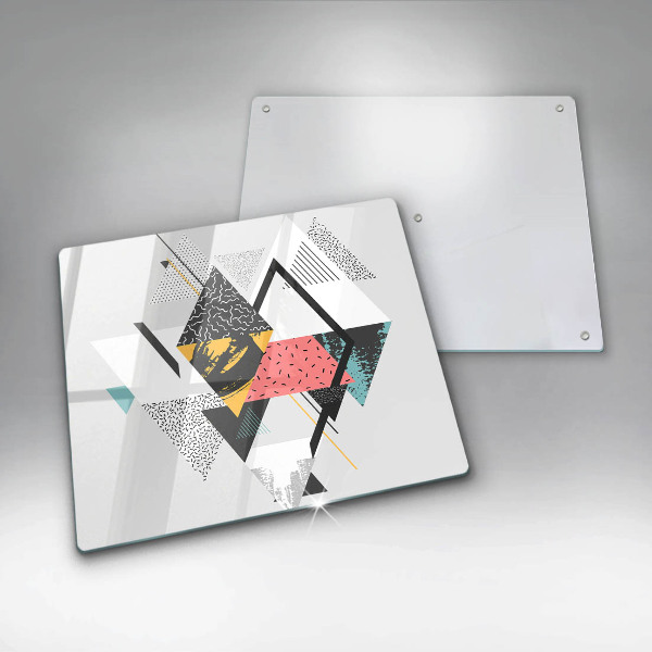 Cache plaque de cuisson Triangles abstraits