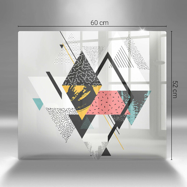 Cache plaque de cuisson Triangles abstraits