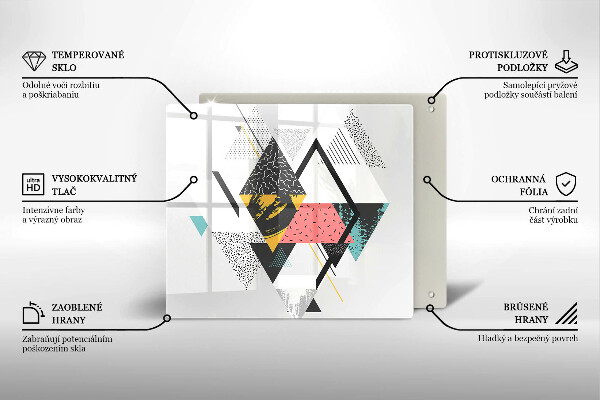 Cache plaque de cuisson Triangles abstraits