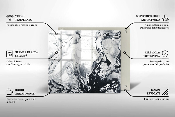 Cache plaque de cuisson Abstraction d'encre