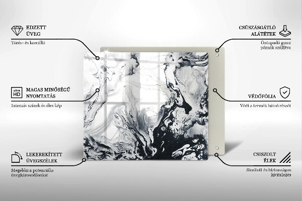 Cache plaque de cuisson Abstraction d'encre