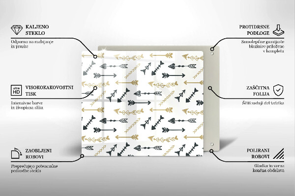 Cache plaque de cuisson Modèle de flèches bohème