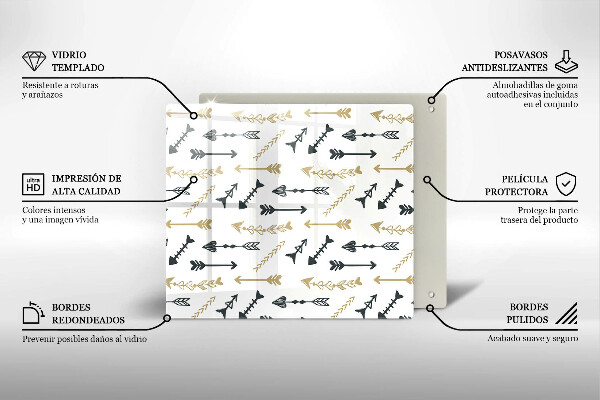 Cache plaque de cuisson Modèle de flèches bohème
