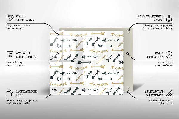 Cache plaque de cuisson Modèle de flèches bohème