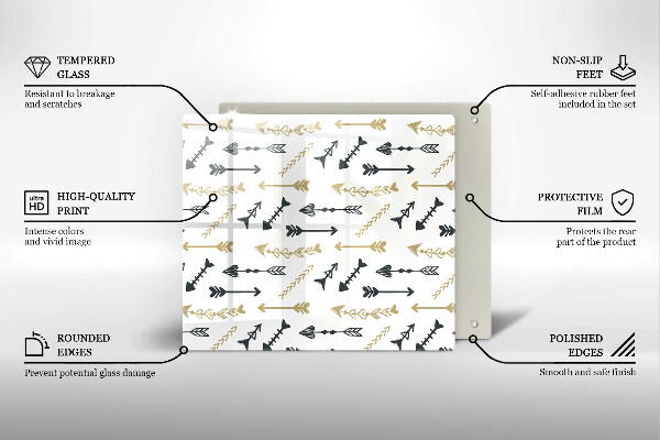 Cache plaque de cuisson Modèle de flèches bohème
