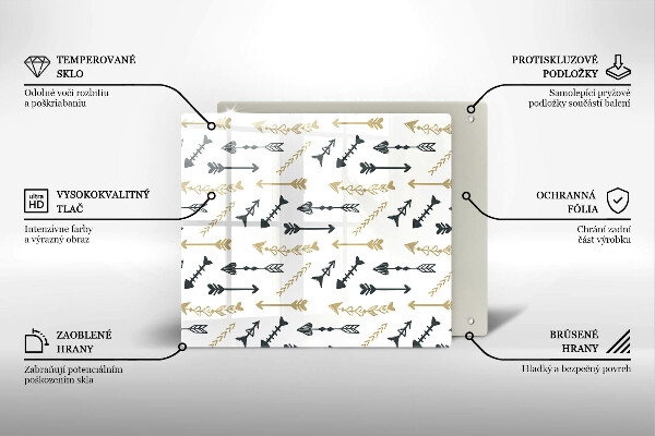 Cache plaque de cuisson Modèle de flèches bohème