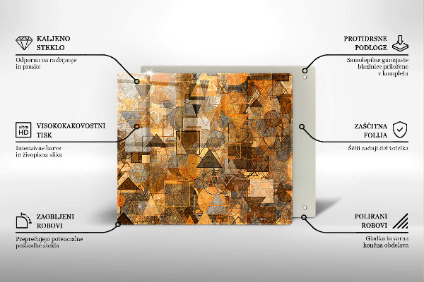 Cache plaque de cuisson Modèle sans couture de figures géométriques