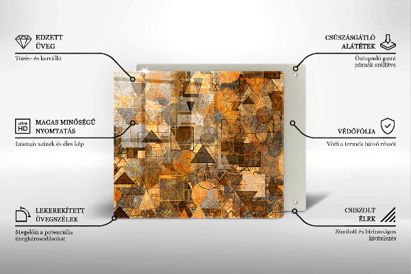 Cache plaque de cuisson Modèle sans couture de figures géométriques