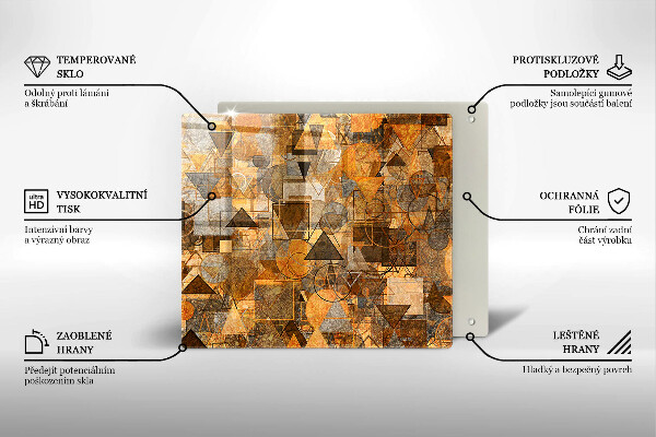 Cache plaque de cuisson Modèle sans couture de figures géométriques