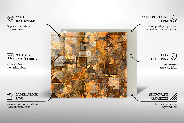 Cache plaque de cuisson Modèle sans couture de figures géométriques