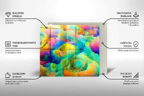 Cache plaque de cuisson Abstraction colorée