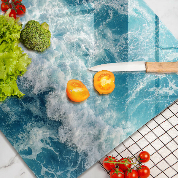 Cache plaque de cuisson Vagues d'eau de mer