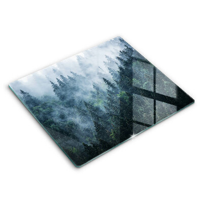Cache plaque de cuisson Arbres forestiers et brouillard