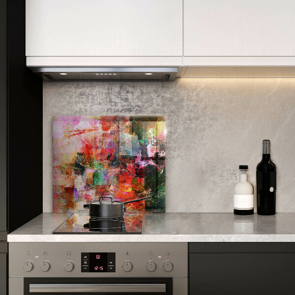 Cache plaque de cuisson Peinture abstraite
