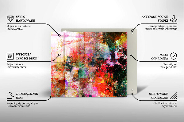 Cache plaque de cuisson Peinture abstraite